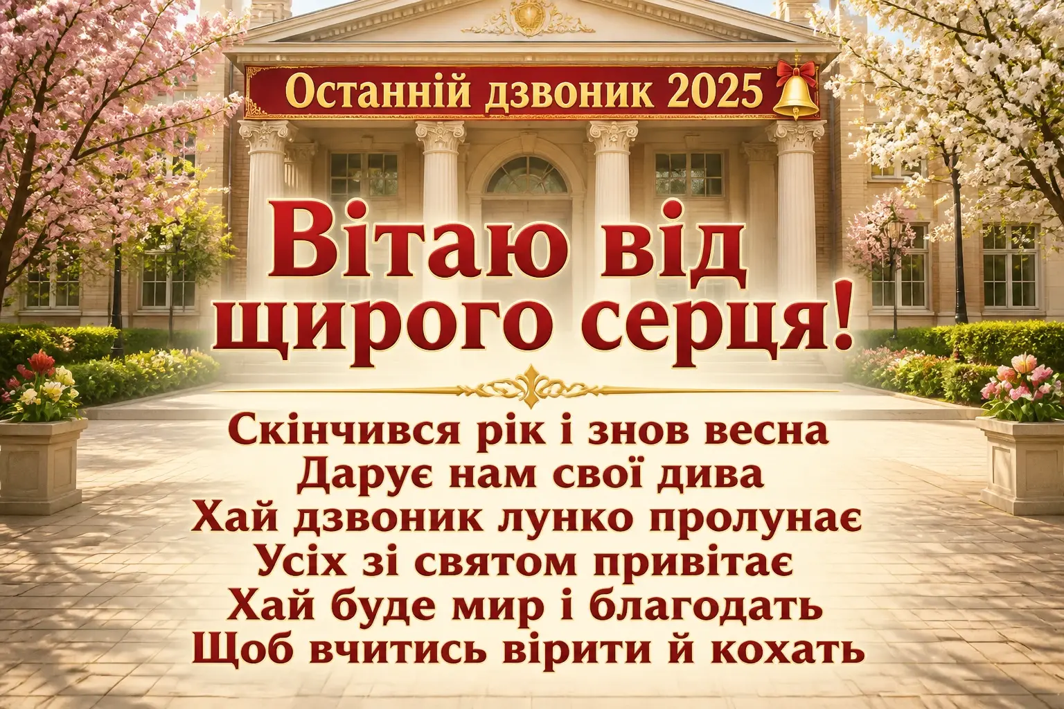 привітання з останнім дзвоником 2025 привітання з останнім дзвоником 2025