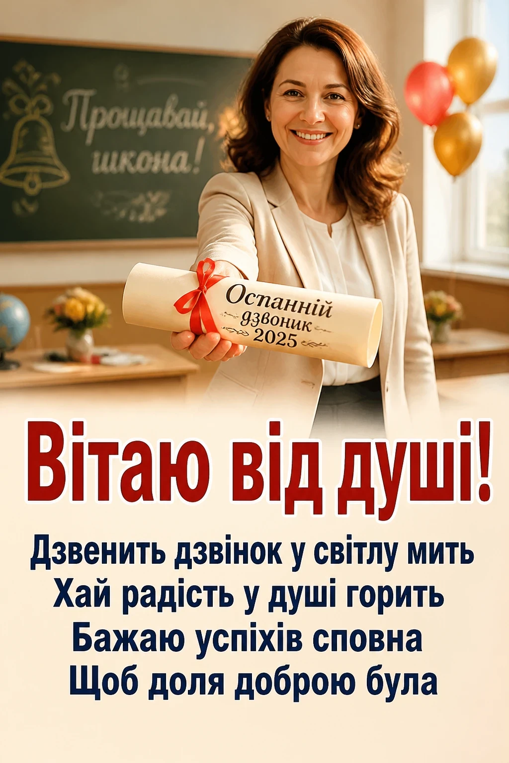 привітання з останнім дзвоником 2025 привітання з останнім дзвоником 2025